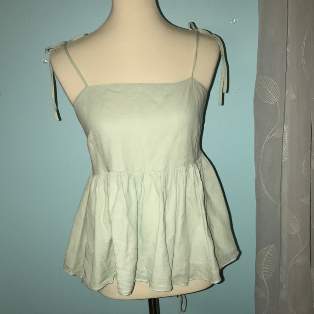 Loft Light Green Baby Doll Top